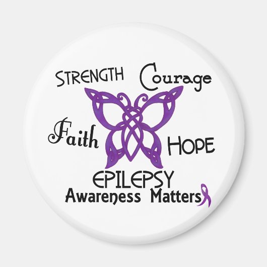 Epilepsy Celtic Butterfly 3 Magneet (Voorkant)