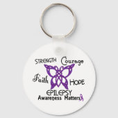 Epilepsy Celtic Butterfly 3 Sleutelhanger (Voorkant)
