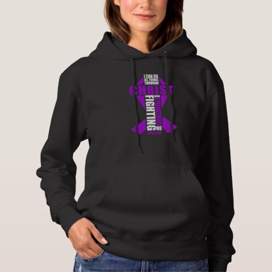 Epilepsy Christian I Can Do All Things Through Chr Hoodie (Voorkant)