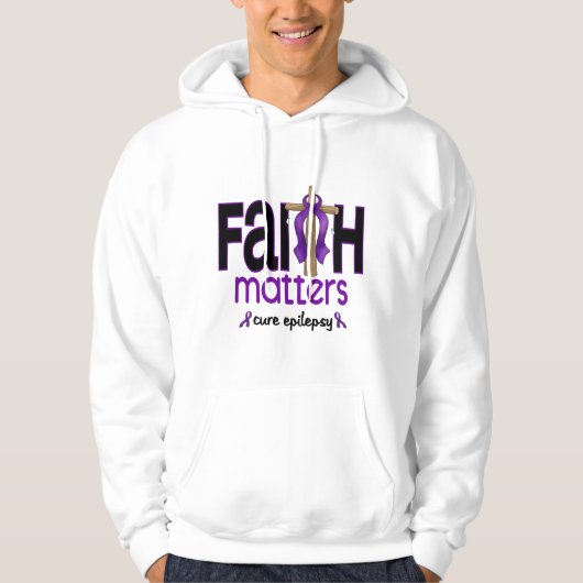 Epilepsy Faith Matters Cross 1 Hoodie (Voorkant)
