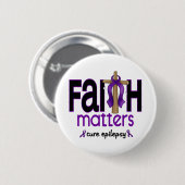 Epilepsy Faith Matters Cross 1 Ronde Button 5,7 Cm (Voorkant /achterkant)