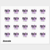 Epilepsy Faith Matters Cross 1 Ronde Sticker (Vel)