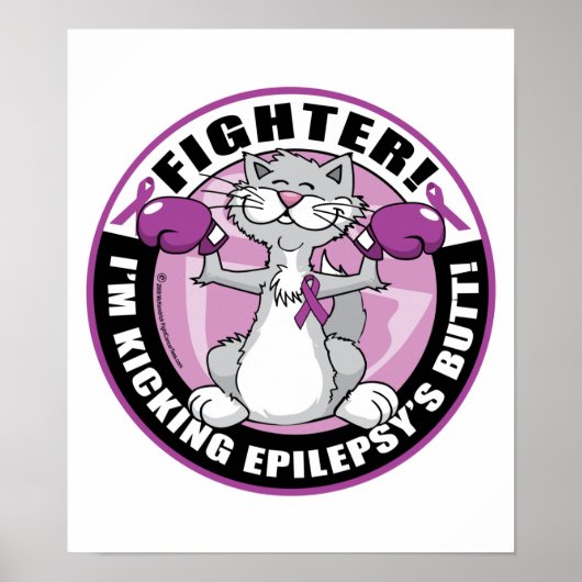 Epilepsy Fighter Cat Poster (Voorkant)
