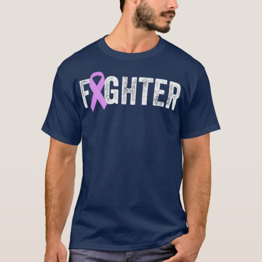 Epilepsy Fighter Epilepsy Awareness Paars T-shirt (Voorkant)
