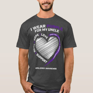 Epilepsy Gifts Products Cute Paarse oom T-shirt
