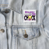 Epilepsy heeft de verkeerde meid vierkante button 5,1 cm (In situ)