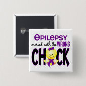 Epilepsy heeft de verkeerde meid vierkante button 5,1 cm (Voorkant /achterkant)