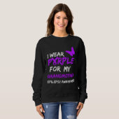Epilepsy I Wear Purple For My Grandmother Ribbon Trui (Voorkant volledig)