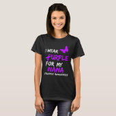 Epilepsy I Wear Purple For My Nana Ribbon T-shirt (Voorkant volledig)