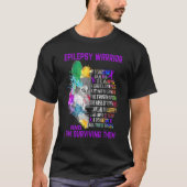 Epilepsy, ik ken al deze dingen en ik overlevende t-shirt (Voorkant)