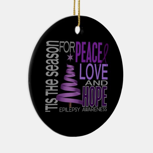 Epilepsy Kerstmis 1 Keramisch Ornament (Rechts)