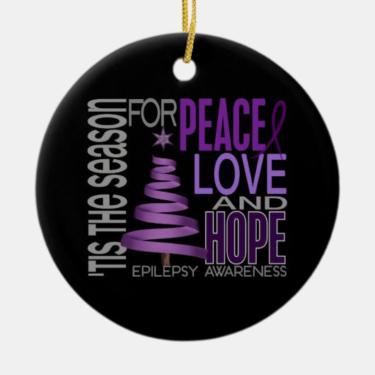 Epilepsy Kerstmis 1 Keramisch Ornament (Voorkant)