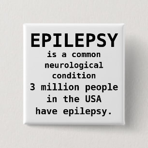 EPILEPSY komt vaak voor Vierkante Button 5,1 Cm