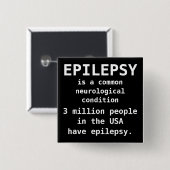 EPILEPSY komt vaak voor Vierkante Button 5,1 Cm (Voorkant /achterkant)