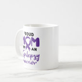 Epilepsy Mam Proud Mam van een Epilepsy Warrior Koffiemok (Voorkant links)