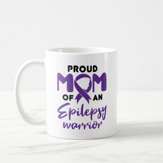 Epilepsy Mam Proud Mam van een Epilepsy Warrior Koffiemok (Links)