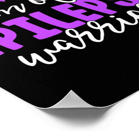 Epilepsy mama Paarse Ribbon Awareness Moeder Poster (Hoek)