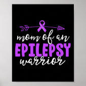 Epilepsy mama Paarse Ribbon Awareness Moeder Poster (Voorkant)