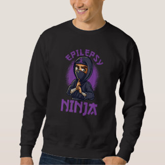 Epilepsy Ninja Purple Ribbon Epileptic Awareness W Trui