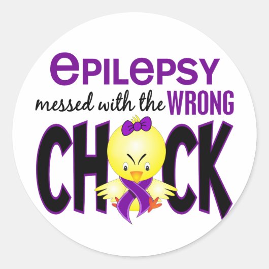 Epilepsy overkomt met de verkeerde meid ronde sticker (Voorkant)