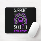 Epilepsy Paars Awareness Ribbon Squad Halloween H Muismat (Met muis)