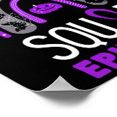 Epilepsy Paars Awareness Ribbon Squad Halloween H Poster (Hoek)