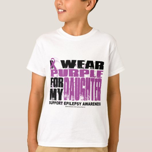 Epilepsy Paars voor Dochter T-shirt (Voorkant)