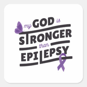 Epilepsy quote vierkante sticker