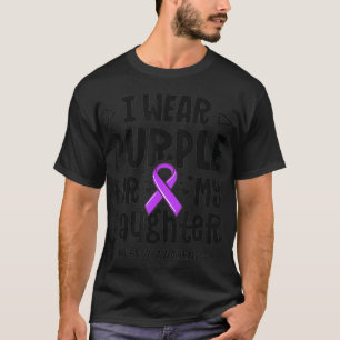 Epilepsy Ribbon I Draag Paars voor mijn dochter Aw T-shirt