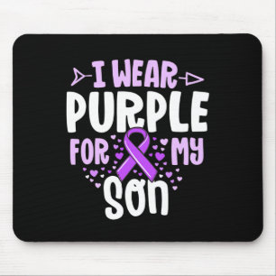 Epilepsy Ribbon I Draag Paars voor mijn zoon Gift  Muismat