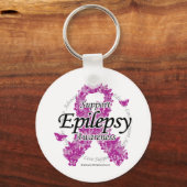 Epilepsy Ribbon of Butterflies Sleutelhanger (Voorkant)