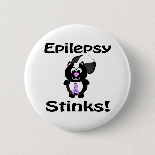 Epilepsy Stinks Skunk Awareness Design Ronde Button 5,7 Cm (Voorkant)