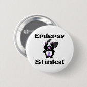 Epilepsy Stinks Skunk Awareness Design Ronde Button 5,7 Cm (Voorkant /achterkant)