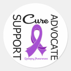 Epilepsy Support Advocate Cure Ronde Sticker
