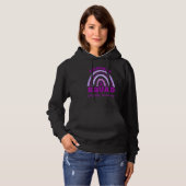 Epilepsy Support Squad Epilepsy Awareness Rainbow  Hoodie (Voorkant volledig)