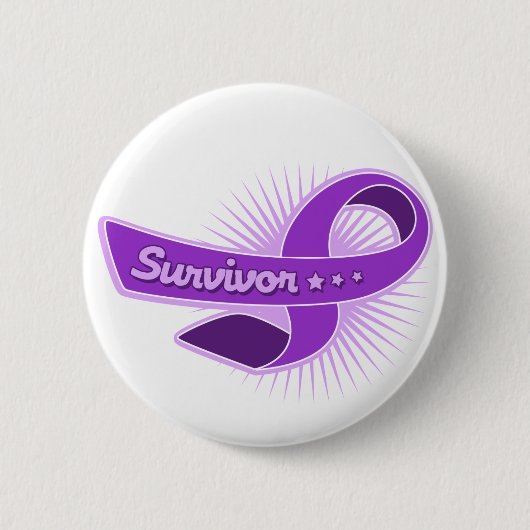 Epilepsy Survivor Ribbon Ronde Button 5,7 Cm (Voorkant)