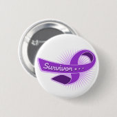 Epilepsy Survivor Ribbon Ronde Button 5,7 Cm (Voorkant /achterkant)