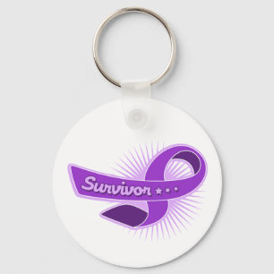 Epilepsy Survivor Ribbon Sleutelhanger