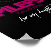 Epilepsy waakzaamheid voor mijn dochter poster (Hoek)