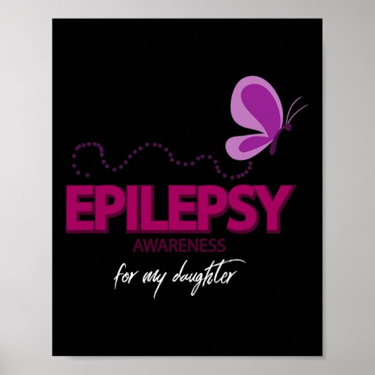 Epilepsy waakzaamheid voor mijn dochter poster (Voorkant)