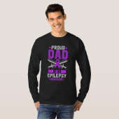 Epilepsy Warrior Dad Proud Epilepsy Awareness Mont T-shirt (Voorkant volledig)