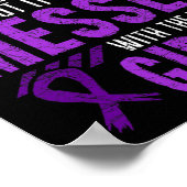 Epilepsy Warrior Day Epileptic Girl Paars Survivo Poster (Hoek)