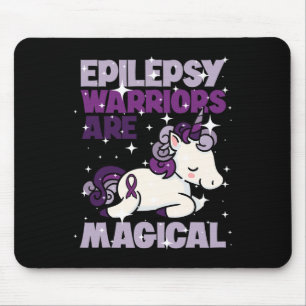 Epilepsy Warrior Epileptic Day Paarse Unicorn Love Muismat