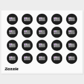 Epilepsy Warrior Gift Paarse American Flag Awarene Ronde Sticker (Vel)