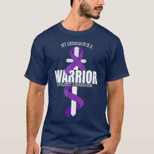Epilepsy Warrior Grandson Epilepsy Bewustwording T-shirt
