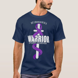 Epilepsy Warrior Grandson Epilepsy Bewustwording T-shirt
