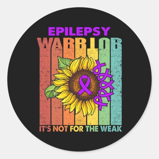 Epilepsy Warrior Het is niet voor het Weak Ronde Sticker (Voorkant)