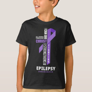 Epilepsy Warrior Jesus Jezus Christus Epilepsy Awa T-shirt
