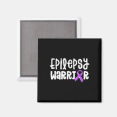 Epilepsy Warrior Kids Purple Ribbon Awareness Wom Magneet (Voorkant / Achterkant)