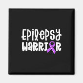 Epilepsy Warrior Kids Purple Ribbon Awareness Wom Magneet (Voorkant)